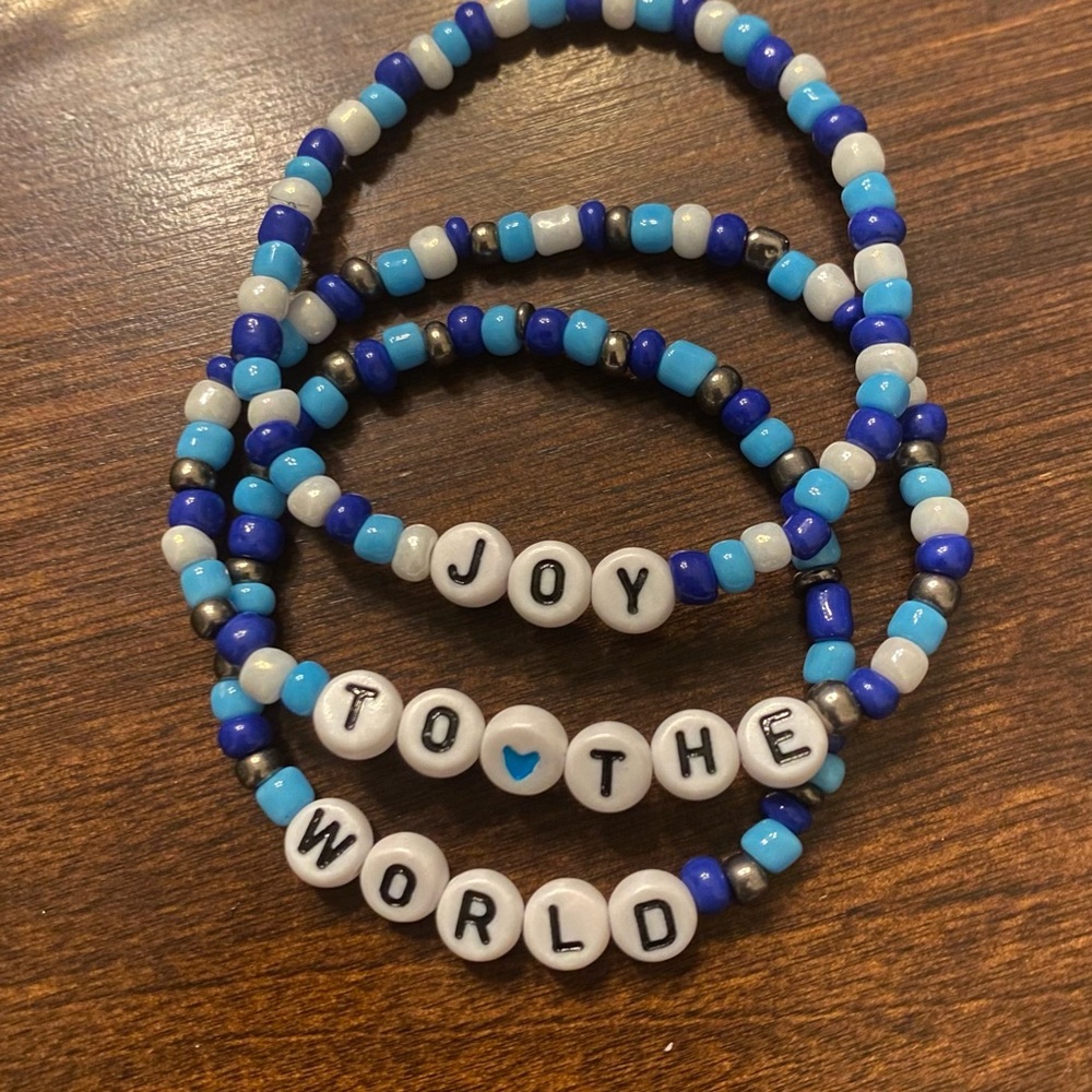 Joy to the World Beaded Bracelets